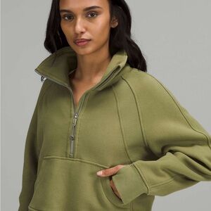Lululemon Funnel Neck Oversized Scuba in Bronze Green